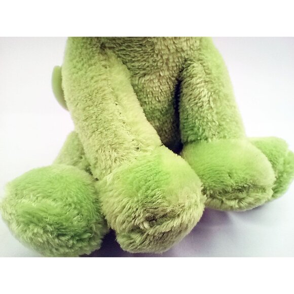 Green Froggy Friends Keychain Toy Soft Frog Plush Blue Eyes Long Lashes - Picture 4 of 15